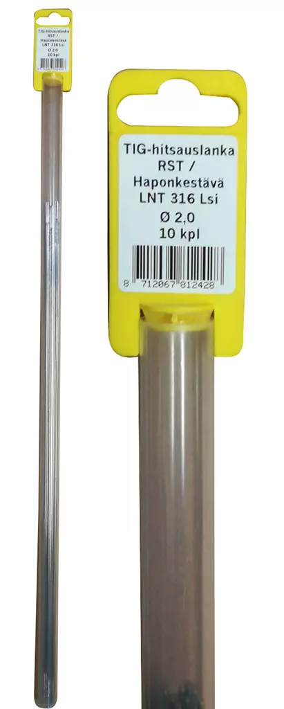 Tig-hitsauslanka rst/haponk. 2,0mm 10kpl - Hitsauspuikot - 8712067812428 - 1