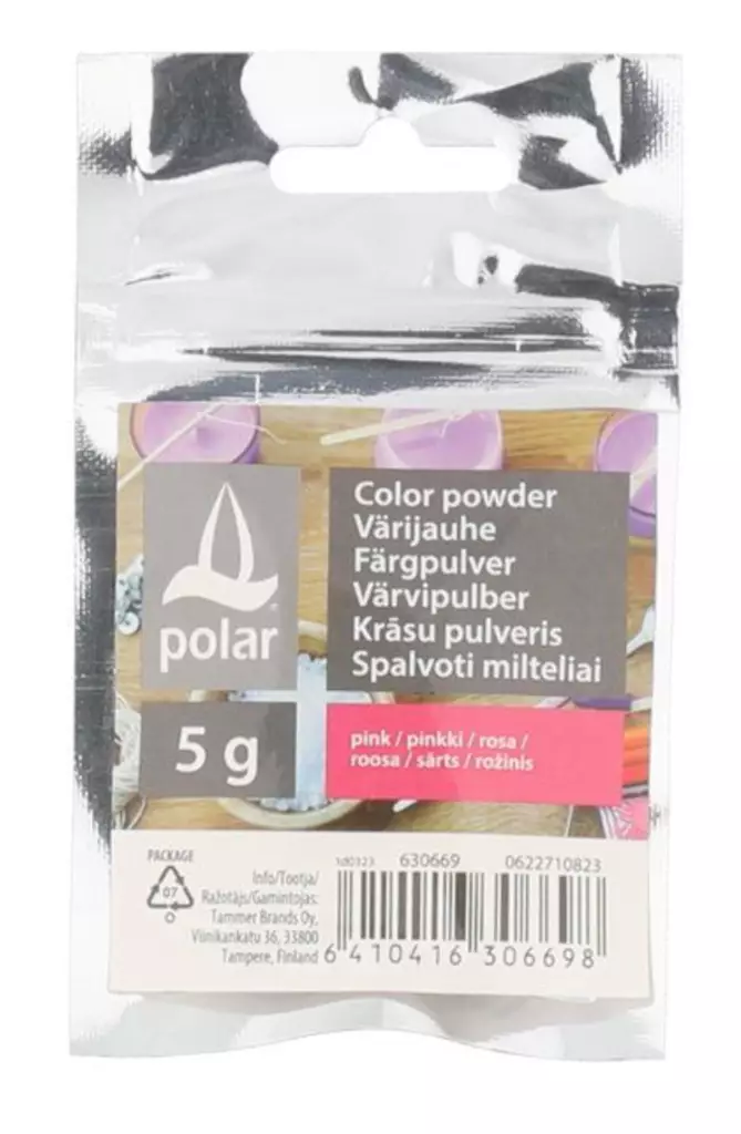 Värijauhe kynttilänvalmistukseen 5 g pinkki - Askartelutarvikkeet - 6410416306698 - 1