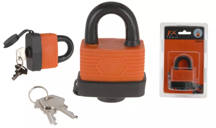 Vesitiivis riippulukko 50 mm - Riippulukot, salvat, haat - 8718158009678 - 1