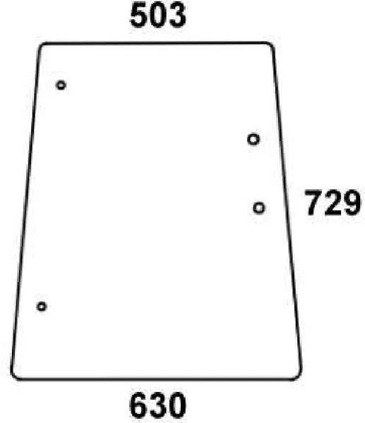 Sivulasi (JD L61159) - Ohjaamon lasit - 3660980006668 - 1