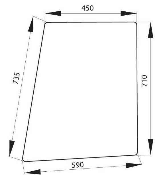 Ovilasi, ylempi (Fendt 178810111130) - Ohjaamon lasit - 3660980020268 - 1