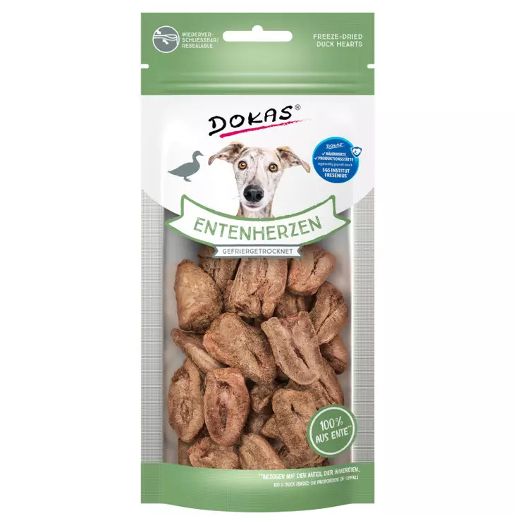 Dokas koiran pakastekuivattu ankansydän 22g - Koiranruoka - 4251276205828 - 1