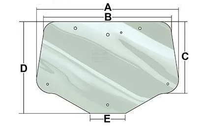 Takalasi, ylempi (CNH 82030887) - Ohjaamon lasit - 5035776623578 - 1
