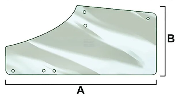 Ovilasi, ylempi vasen (JD L169102, L213354, L77647 ja L77653) - Ohjaamon lasit - 5035776844898 - 1