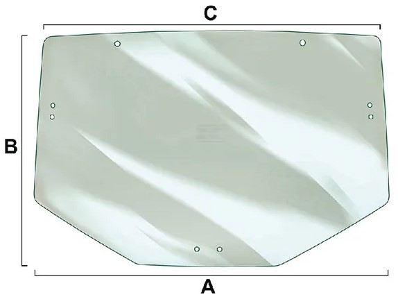 Takalasi, ylempi (JD L156325, L171335, L202528, L213351 ja L78727) - Ohjaamon lasit - 5035776845918 - 1