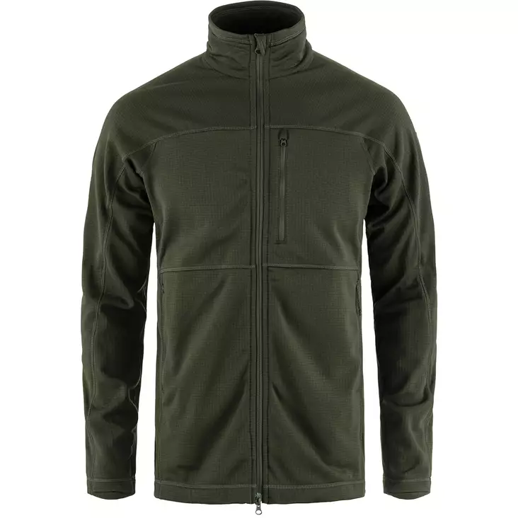 Fjällräven Abisko Lite Fleece Jacket M Deep Forest - Retkeilyasusteet - 7323450982218 - 1