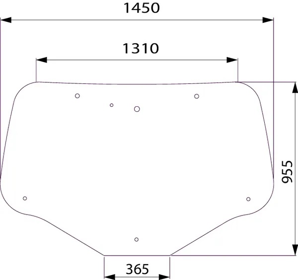 Takalasi, ylempi (CNH 82030887) - Ohjaamon lasit - 8716106304288 - 1