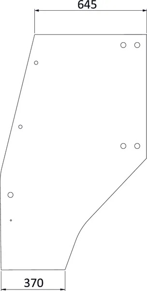 Ovilasi, vasen (Deutz-Fahr 04400340) - Ohjaamon lasit - 8716106697618 - 1