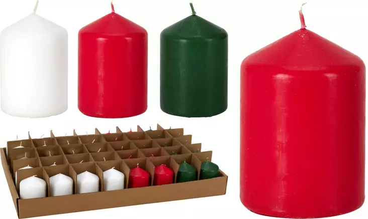 Pöytäkynttilä jouluvärit - Kynttilät - 8721037612388 - 1