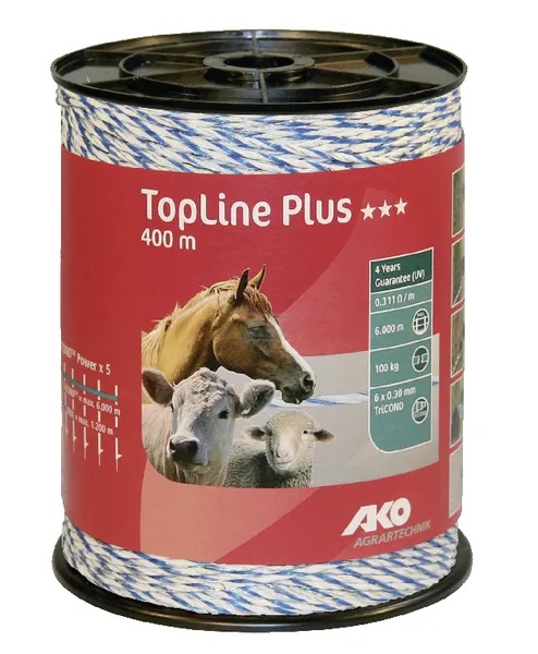 Aitalanka TopLine Plus 400 m valkoinen/sininen - Aitanauhat ja -langat - 4018653013328 - 1