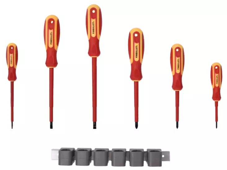 Finbullet ruuvimeisselisarja VDE 6-os 1000V - Ruuvimeisselit ja -sarjat - 6430017700718 - 1