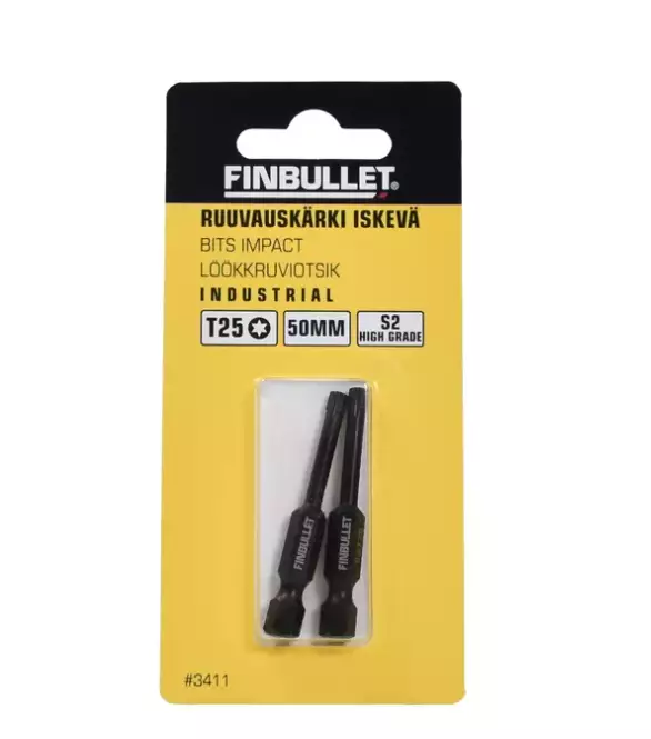 Konekärki iskevä T25*50mm 2kpl - Ruuvauskärjet ja -sarjat - 6438152034118 - 1