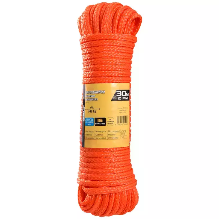 PP kolmipunosköysi 10 mm x 30 m - Narut, köydet - 6438152055168 - 1