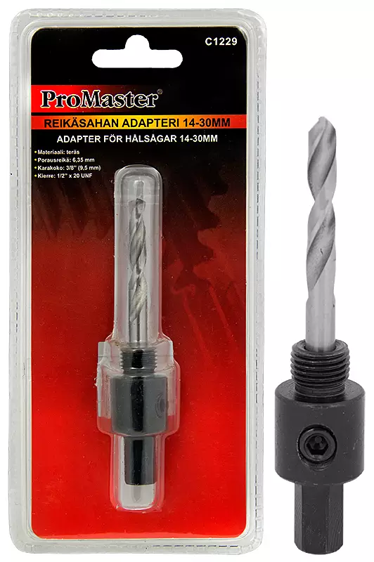 Reikäsahan istukka A6 14-30mm 9.5mm - Reikäsahat - 6420286812298 - 1