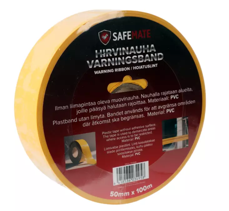 SafeMate Hirvinauha 50mm 100m keltainen - Muut karkotteet - 6418536034958 - 1
