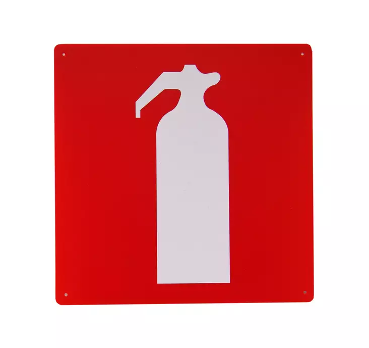 Sammutin opastekyltti 25x25 cm - Turvallisuustuotteet - 6430058414568 - 1