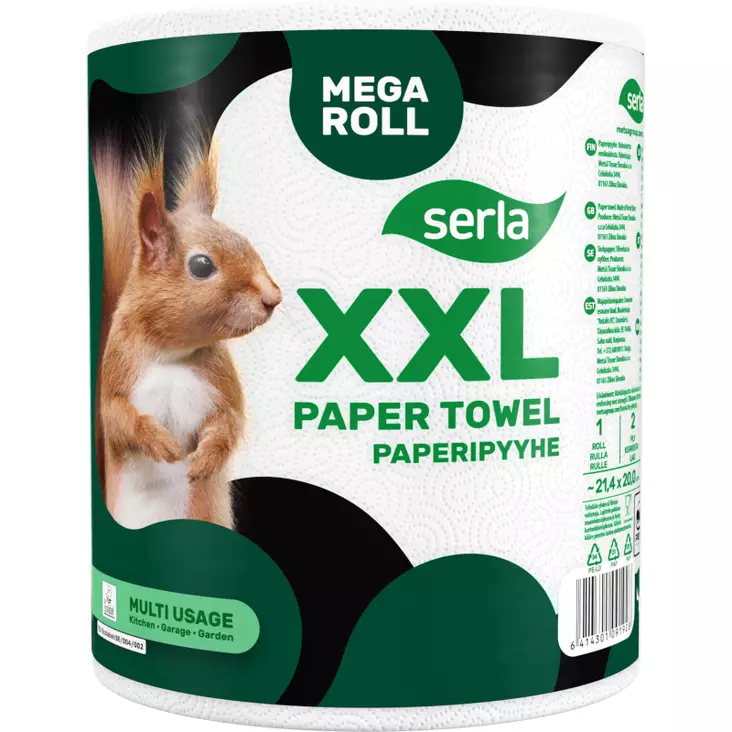 Serla XXL käsipyyhe jättirulla - Kertakäyttöastiat - 6414301091928 - 1