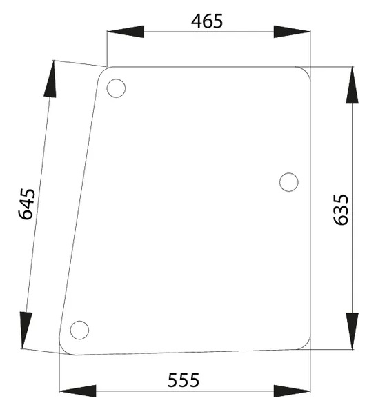 Sivulasi, oikea (Case IH 3223776R1) - Ohjaamon lasit - 8719607183628 - 1