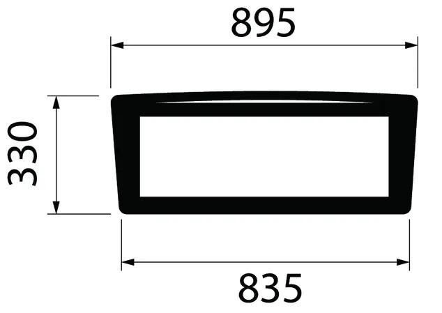 Takalasi, alempi (Deutz-Fahr 00121439010) - Ohjaamon lasit - 3660980069588 - 1