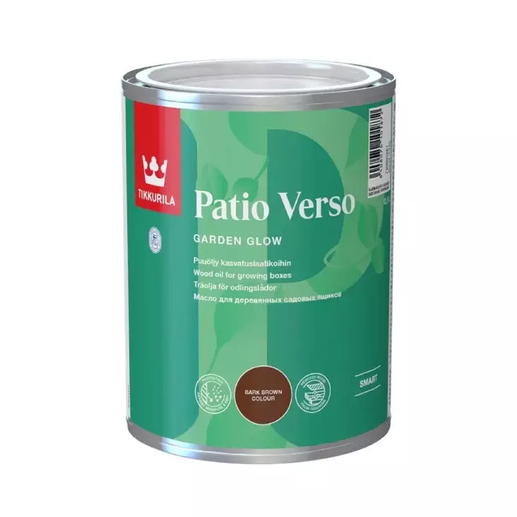 Tikkurila Patio Verso 0,9 l puuöljy - Öljyt, vahat, kyllästeet - 6408070101858 - 1