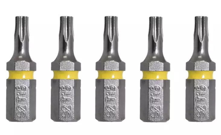 Torxbit sarja 1/4" T15*25mm 5 kpl - Ruuvauskärjet ja -sarjat - 6438152033548 - 1
