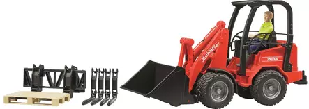 Bruder Schäffer 2034 kuormaaja hahmolla ja tarvikkeilla - Bruder työkonelelut - 8719593243559 - 1