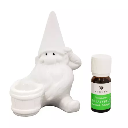 Emendo valkoinen saunatonttu + saunatuoksu Eukalyptus - Löylytuoksut, saunahunajat - 6417892037979 - 1