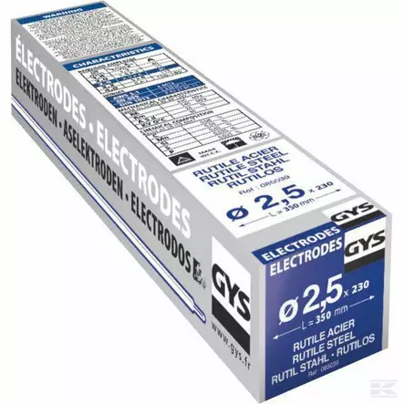 Hitsauspuikko, GYS, yleis (E6013), ø 2,5 x 350 mm, 230 kpl - Hitsauspuikot - 3154020085039 - 1