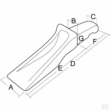 Kauhan kynsi Bofors B0 - Kauhat ja tarvikkeet - 5700036758559 - 2