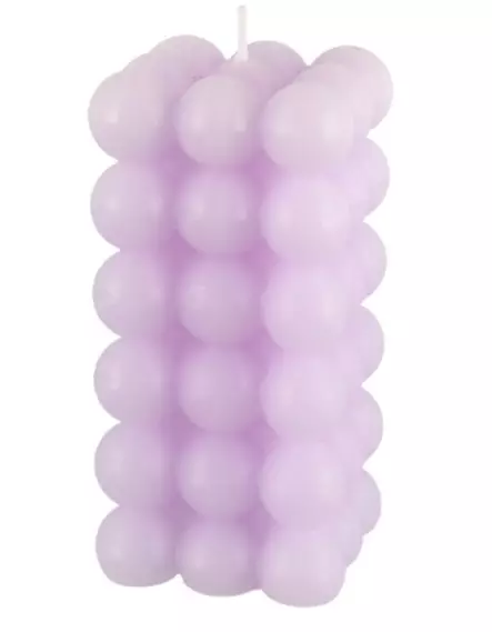 Kuplakynttilä pilari neliö lila 12 cm - Kynttilät - 6410416268439 - 1