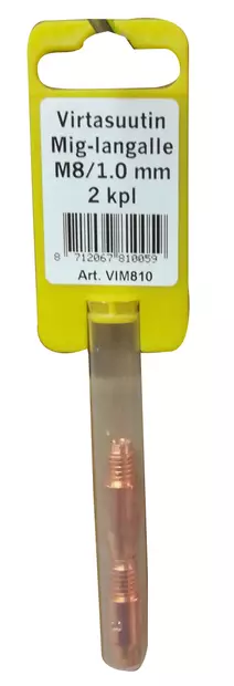 Virtasuutin Mig-langalle M8/1,0 mm - Hitsauspuikot - 8712067810059 - 1
