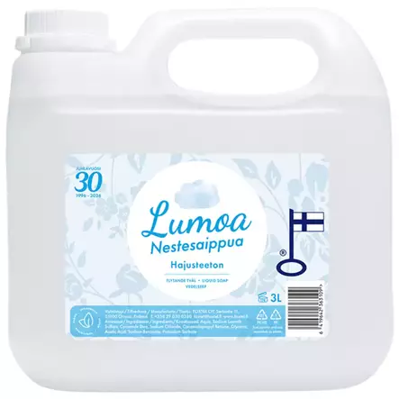 Lumoa nestesaippua hajusteeton 3L - Kosmetiikka - 6419642363109 - 1