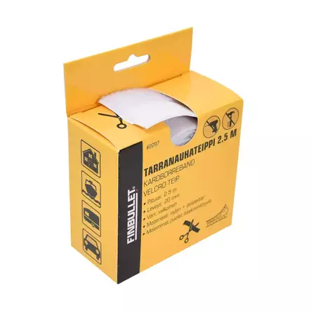 Tarranauhateippi 2.5 m 20 mm valkoinen - Teipit - 6438152022979 - 1