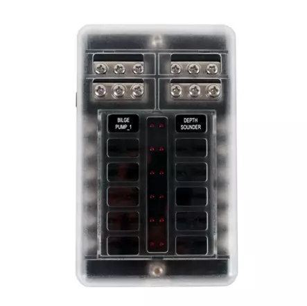 Arctic Marine Sulakerasia 12-sulakkeelle 12V LED-merkkivaloilla - Muut veneilytuotteet - 6418536032749 - 1