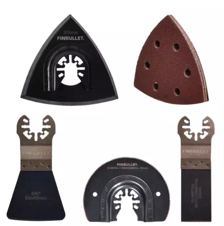 Finbullet Monitoimikoneenteräsarja 10 os - Muut leikkaustyökalut - 6438152033289 - 1