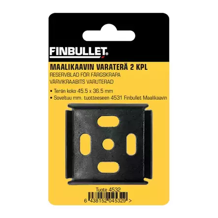 Maalikaavin varaterä 2 kpl 45,5 x 36,5 mm - Maalausvälineet - 6438152045329 - 2