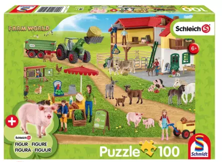 Palapeli Schleich Maatila 100 palaa - Pelit - 4001504564049 - 1
