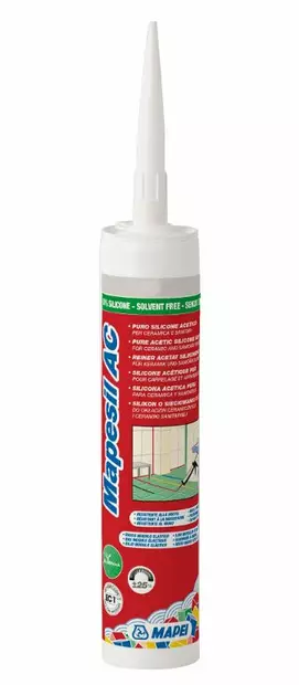 Silikoni Mapesil AC 100 White 310 ml - Silikoonit, asennusliimat - 8022452010149 - 1