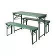 Festarisetti pöytä ja penkit vihreä - Puutarhakalusteet - 8720573935159 - 1
