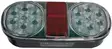 Led takavalo 12V 160x80x35 mm Vasen - Autosähkötarvikkeet - 6430074696269 - 2