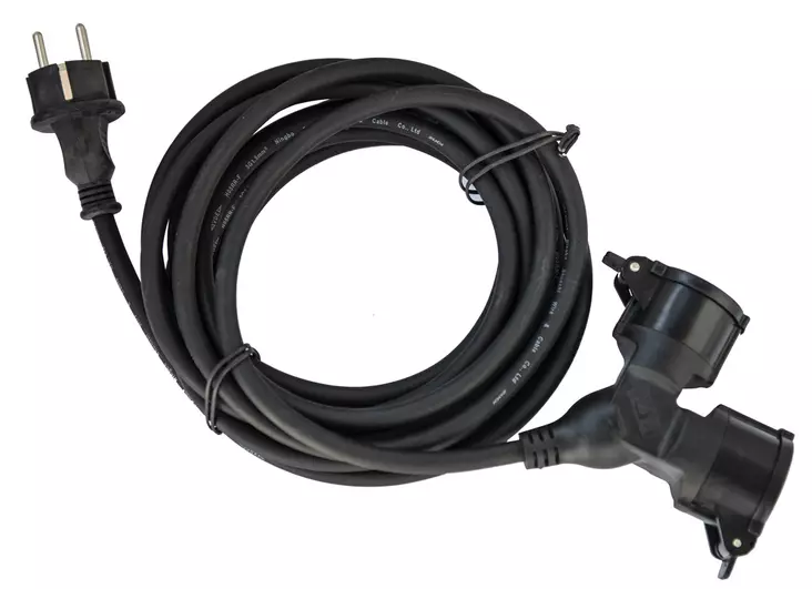 Airam kumijatkojohto y-malli 2-os. 5m - Jatkojohdot - 6435200244499 - 1