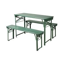 Festarisetti pöytä ja penkit vihreä - Puutarhakalusteet - 8720573935159 - 1