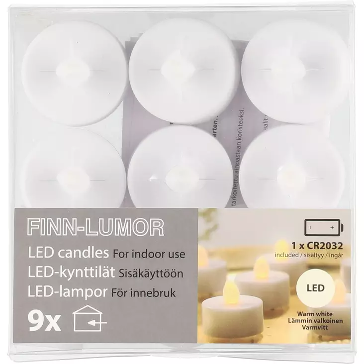Finnlumor Led-kynttilä 9 kpl/pkt - Kynttilät - 6410416313269 - 1