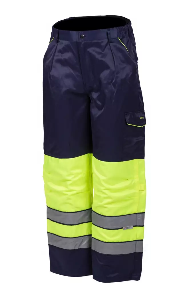 Huomioväriset vyötäröhousut kelta/sininen EN 20471 - Kesä työvaatteet - 6418326402509 - 1