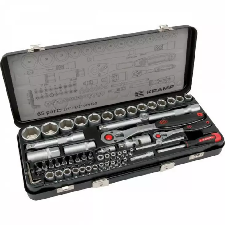 Hylsyavainsarja 1/4" ja 1/2" 65-os. (P) - Hylsyt ja -sarjat - 8716106939749 - 1