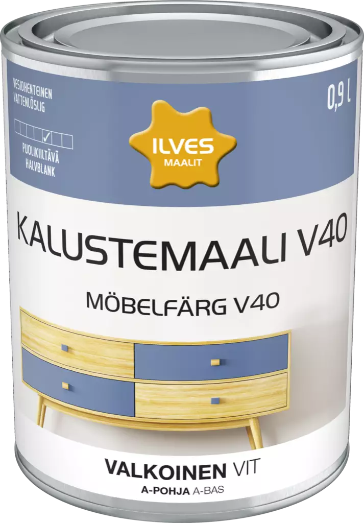 Ilves Kalustemaali V40 A-pohja - Sisämaalit - 6430026950159 - 1