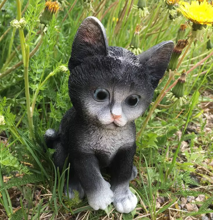 Kissa puutarhapatsas 19 cm - Puutarhapatsaat, koristeet - 8711295953019 - 1