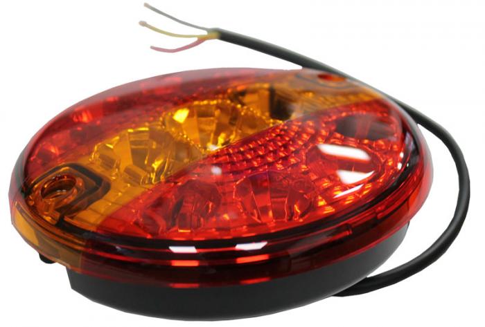 Led takavalo 12/24V pyöreä matala - Huomiovalot ja majakat - 6430074690199 - 1