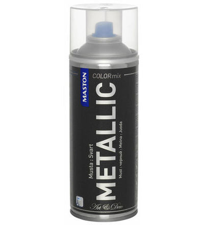 Maston spraymaali Metallic musta 400ml - Spraymaalit - 6412492108159 - 1