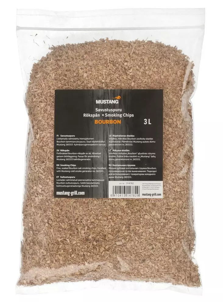 Mustang kylmäsavupuru Bourbon-tammi 3 l - Grillaustarvikkeet - 6410413147829 - 1